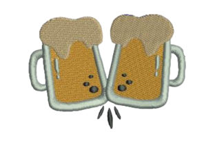 Beer Glasses Cheering: A Party-Ready Embroidery Design