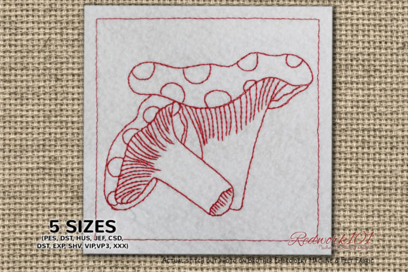 Chanterelle Mushroom Embroidery Design Review