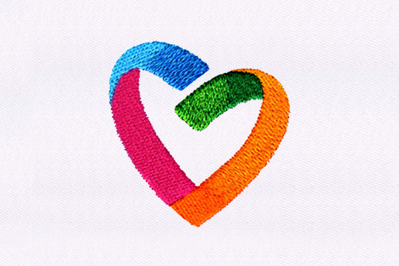 Colorful Heart Embroidery Design Review for Apparel Projects