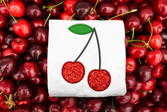 Creative Fabrica Cherries Applique: A Sweet Embroidery Design for Your Shop