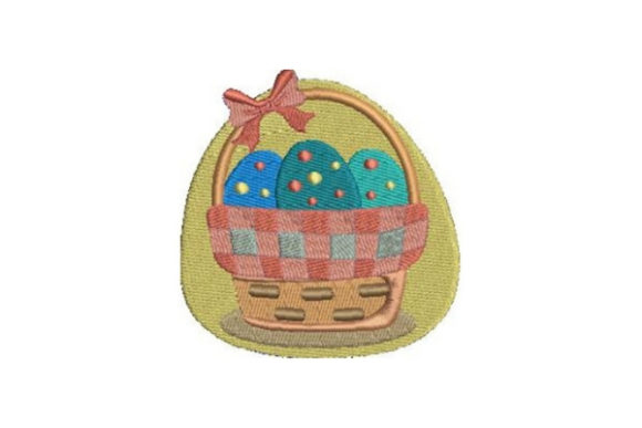 Easter Basket Embroidery: A Festive Design for Personalized Gifts