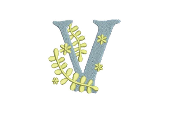 Floral Alphabet V: A Delightful Monogram for Handmade Creations