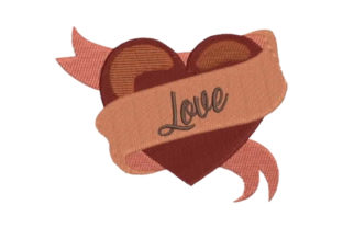 Heart with Ribbon Love: A Versatile Machine Embroidery Design
