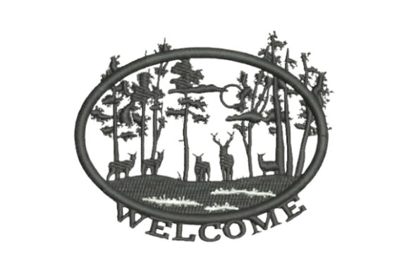 Nature Scene Welcome Embroidery Review for Boutique Apparel
