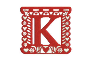 Papel Picado Alphabet K Review for Seasonal Embroidery