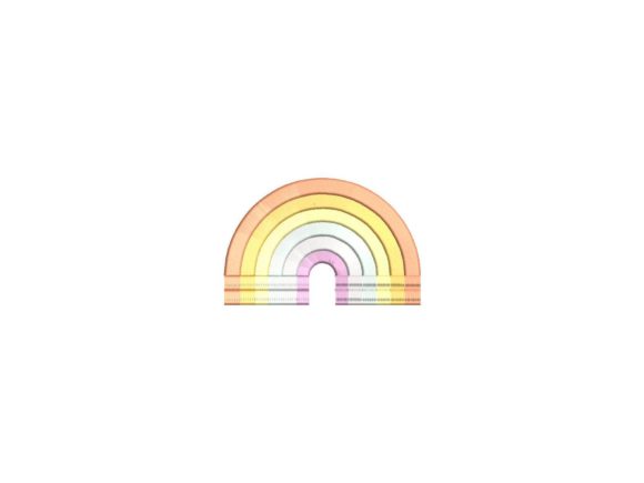 Rainbow with Fringes Embroidery Design Review for Business Use