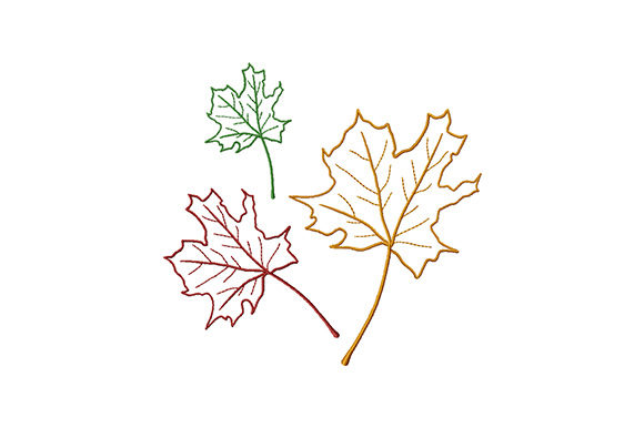 Three Colored Maple Leaves: A Seasonal Embroidery for Handmade Creators