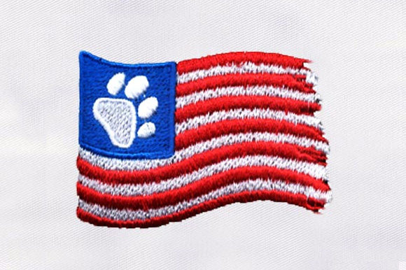 Usa Flag with Cat Paw Design Review for Small Business Embroidery