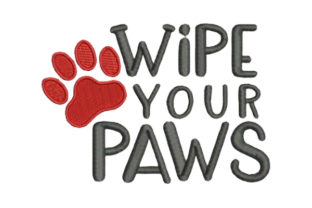 Wipe Your Paws: A Playful Embroidery Design for Personalized Gifts